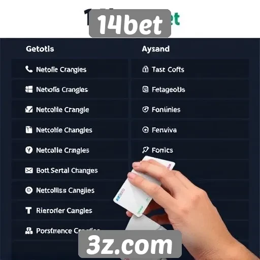 Métodos de pagamento aceitos no 14bet