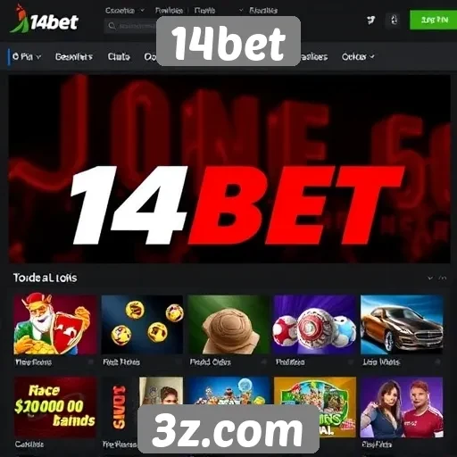 Variedade de jogos disponíveis na 14bet